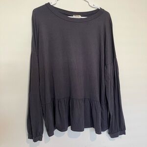 1.4.3. Story by Line Up Women's Charcoal Long Sleeve Top Medium